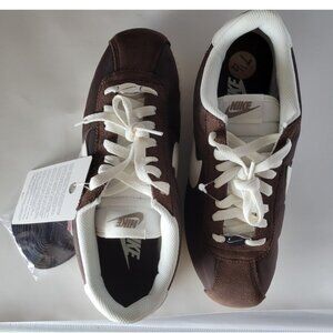 Nike Cortez Sneakers Womens 7.5 Brown New Nylon Suede Retro Running Shoes